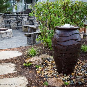 Medium Scalloped Urn Landscape Fountain Kit